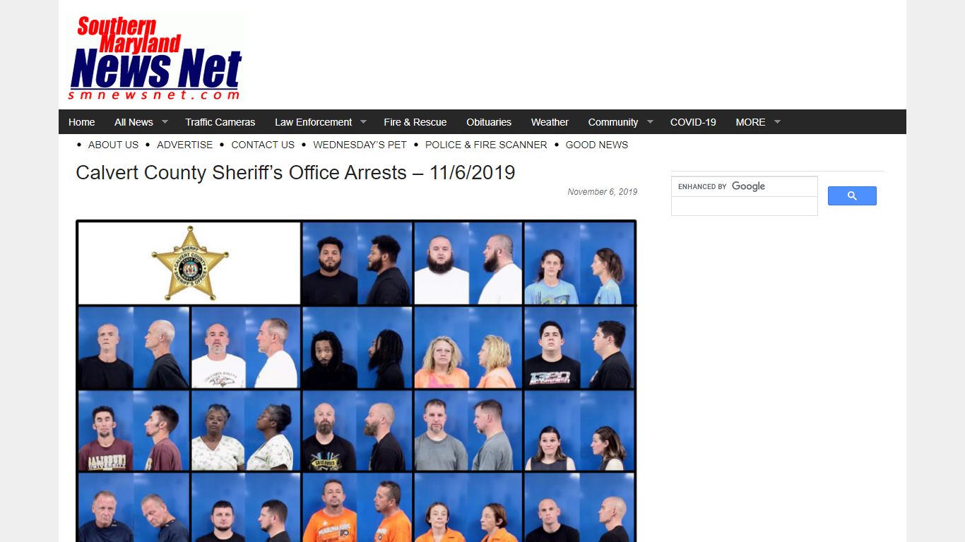 Calvert County Sheriff’s Office Arrests - Southern Maryland News Net