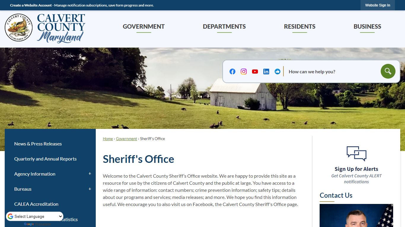 Sheriff's Office | Calvert County, MD - Official Website